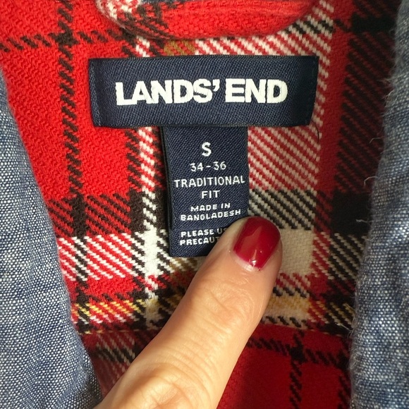 Lands’ End Flannel/jacket • Men’s size small - Picture 4 of 6